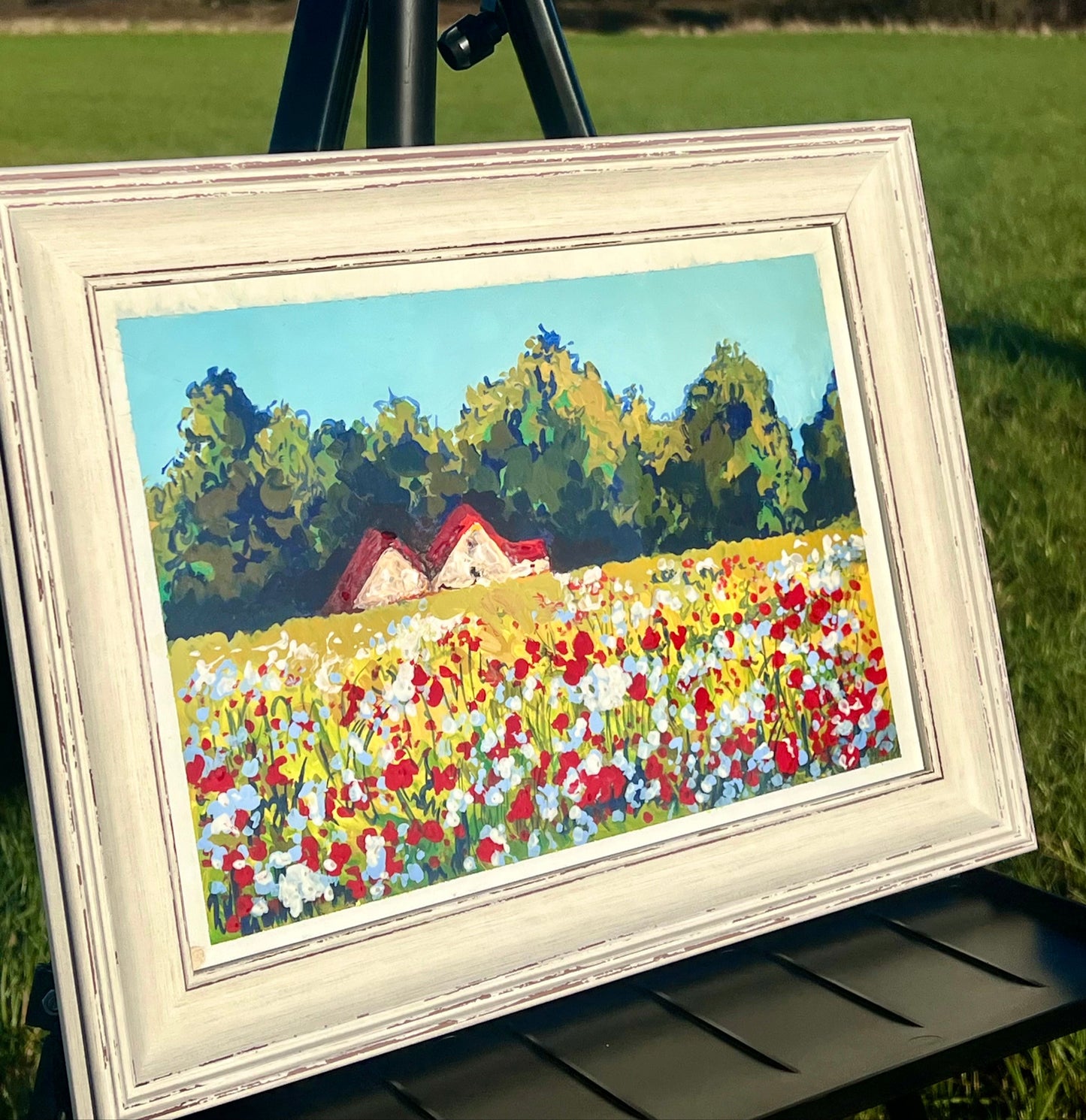 Little Red House Among the Trees